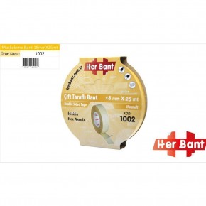 Her Bant Çift Taraflı Bant Askılı 18x25 Mt 1002