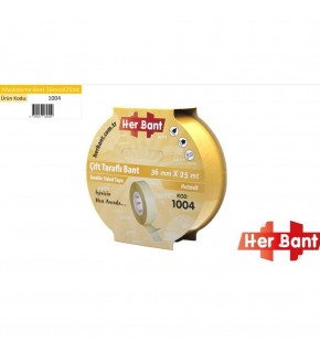 Her Bant Çift Taraflı Bant Askılı 36x25 Mt 1004