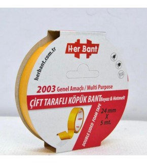 Her Bant Çift Taraflı Köpük Bant Askılı 24x5 Mt 2003