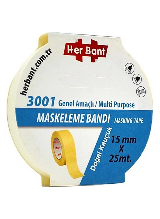 Her Bant Krepe (Maskeleme) Bantı 15 MMx25 Mt 3001