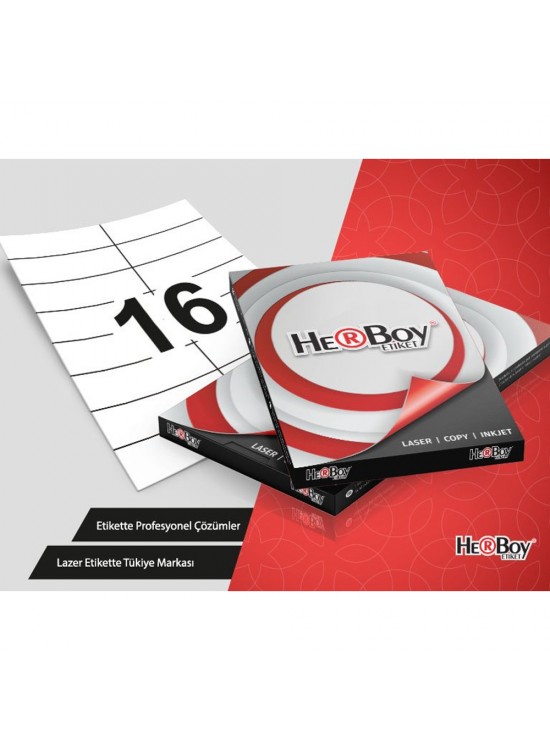 Herboy Laser Etiket 100 YP 105x37.125 Laser-Copy-Inkjet HB-1105 Herboy Laser Etiket 100 YP 105x37.125 Laser-Copy-Inkjet HB-1105