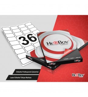 Herboy Laser Etiket 100 YP 45x30 Laser-Copy-Inkjet HB-1036