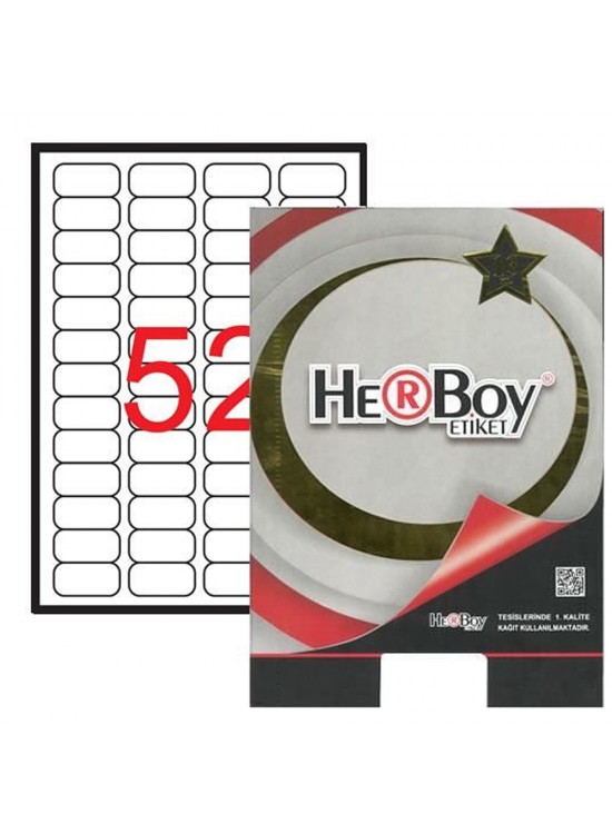 Herboy Laser Etiket 100 YP 46.4x21.2 Laser-Copy-Inkjet HB-1052