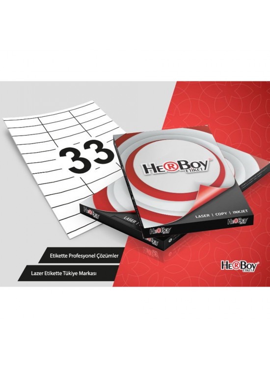 Herboy Laser Etiket 100 YP 70x25 Laser-Copy-Inkjet HB-1133