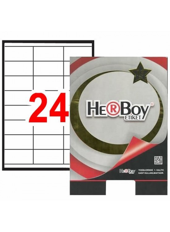 Herboy Laser Etiket 100 YP 70x35 Laser-Copy-Inkjet HB-1324