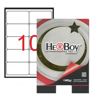 Herboy Laser Etiket 100 YP 99.06x57 Laser-Copy-Inkjet HB-1010