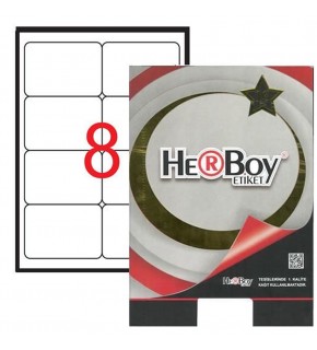 Herboy Laser Etiket 100 YP 99.1x67.7 Laser-Copy-Inkjet HB-1008