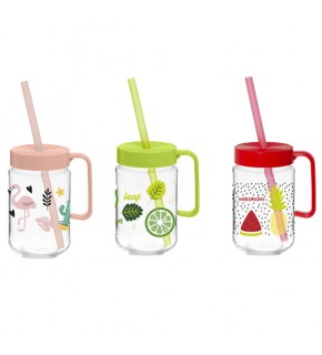 Herevin Karışık Desenli Kulplu Bardak-Çrp 370 Cc 111761-001