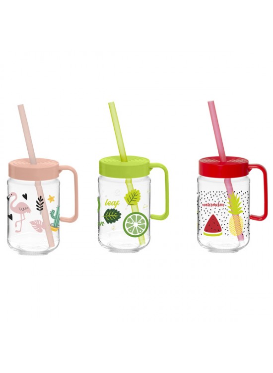 Herevin Karışık Desenli Kulplu Bardak-Çrp 370 Cc 111761-001 Herevin Karışık Desenli Kulplu Bardak-Çrp 370 Cc 111761-001