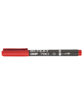 Hi-Text Asetat Kalemi Permanent S Seri Kırmızı 780 (1 Adet)