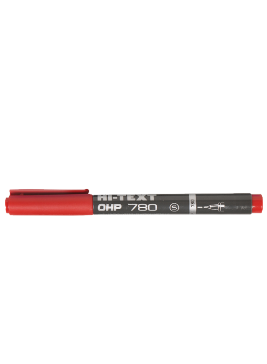 Hi-Text Asetat Kalemi Permanent S Seri Kırmızı 780 (1 Adet)