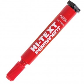 Hi-Text Markör Permanent Yuvarlak Uçlu Kırmızı 830PB (1 Adet)