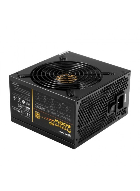 High Power HP1-J600GD-F12S Performance GD 600W 80+ Gold 50A Single Rail Aktif PFC Siyah Power Supply