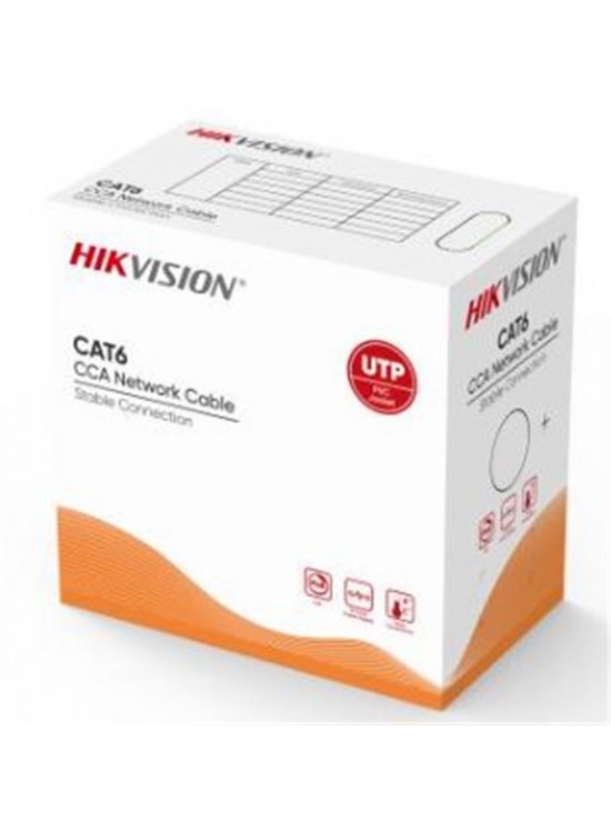 Hikvision DS-1LN6UU-CCA CAT6 U-UTP 24 AWG 305 Metre  Ağ Kablosu, CCA, 0,57 mm