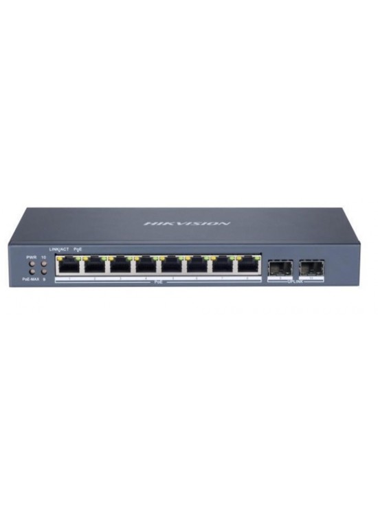 Hikvision DS-3E1510P-SI 8 Port 10-100-1000 Mbps Gigabit Akıllı Yönetilebilir PoE Switch