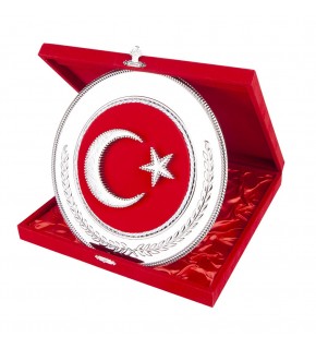 HİLAL YUVARLAK BAYRAK PLAKET