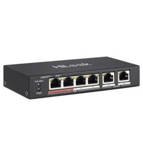 Hilook NS-0106P-35 4 Port PoE, 35W, +2 Port Megabit Uplink Switch