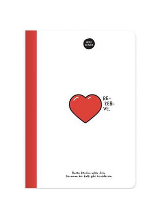 Hisli Şeyler Ciltli Defter Rezerve 14x20 64 YP Çiz 500545-99