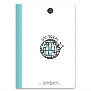 Hisli Şeyler Defter A5 80 YP Renkli Syf Çizgili Mavi 500640-99