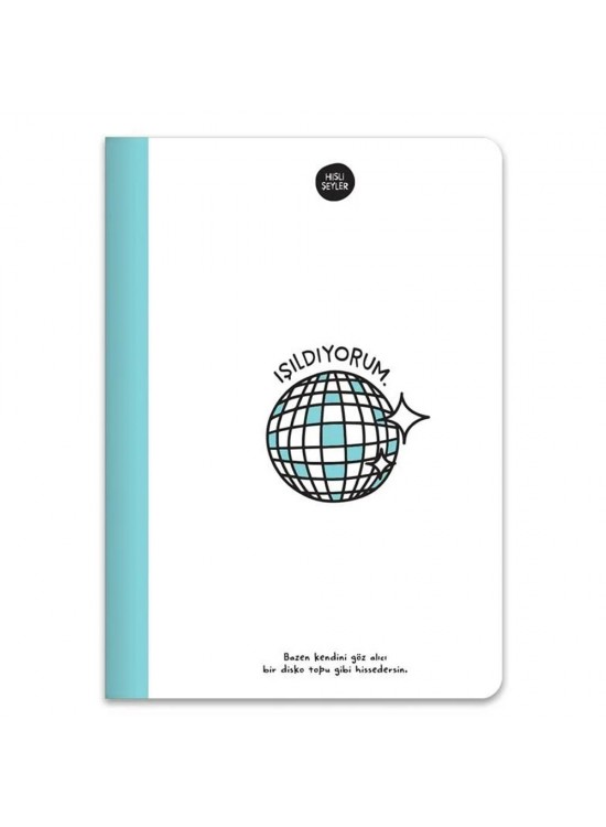 Hisli Şeyler Defter A5 80 YP Renkli Syf Çizgili Mavi 500640-99