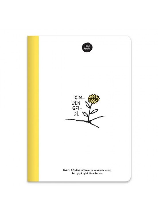 Hisli Şeyler Defter A5 80 YP Renkli Syf Çizgili Sarı 500641-99