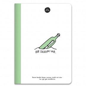 Hisli Şeyler Defter A5 80 YP Renkli Syf Çizgili Yeşil 500643-99