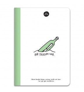 Hisli Şeyler Defter A5 80 YP Renkli Syf Çizgili Yeşil 500643-99