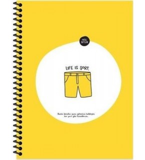 Hisli Şeyler Spiralli Karton Kapak Şort 18,5x25 80 YP Çiz.500634-99