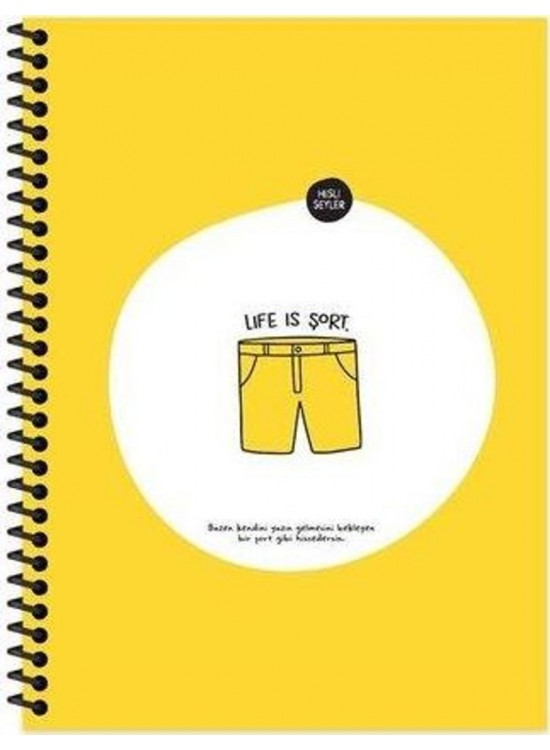 Hisli Şeyler Spiralli Karton Kapak Şort 18,5x25 80 YP Çiz.500634-99