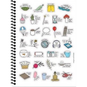 Hisli Şeyler Spiralli Karton Kapak Şort 18,5x25 80 YP Çiz.500634-99