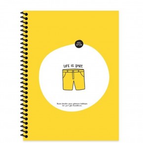 Hisli Şeyler Spiralli Karton Kapak Stickerli Defter 18,5x25 80 YP Kar.