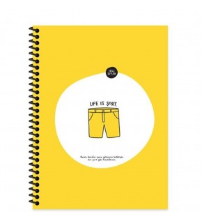 Hisli Şeyler Spiralli Karton Kapak Stickerli Defter 18,5x25 80 YP Kar.