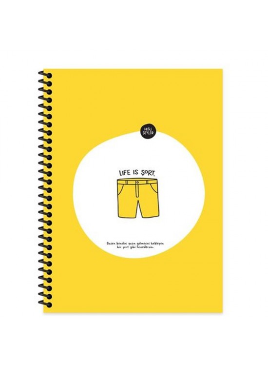 Hisli Şeyler Spiralli Karton Kapak Stickerli Defter 18,5x25 80 YP Kar.