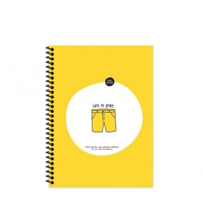 Hisli Şeyler Spiralli Karton Kapak Stickerli Defter 18,5x25 80 YP Kar.