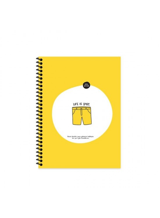 Hisli Şeyler Spiralli Karton Kapak Stickerli Defter 18,5x25 80 YP Kar.