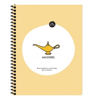 Hisli Şeyler Stickerli Defter Hallederiz 16,5x22,5 80 YP Kar.