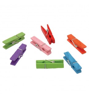 Hm Ahşap Mandal Renkli 6851-1 24 Lü