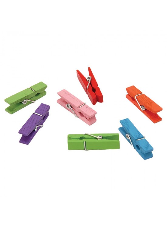 Hm Ahşap Mandal Renkli 6851-1 24 Lü