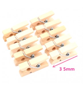 Hm Ahşap Mini Mandal Sade 35mm 6850-9 100 Lü