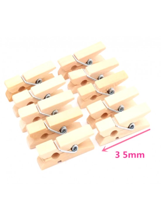 Hm Ahşap Mini Mandal Sade 35mm 6850-9 100 Lü