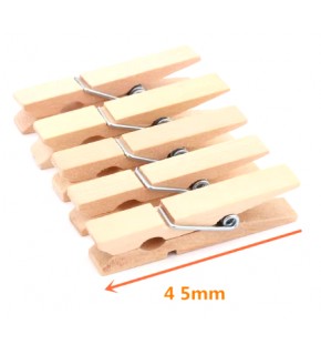 Hm Ahşap Mini Mandal Sade 45mm 6850-10 100 Lü