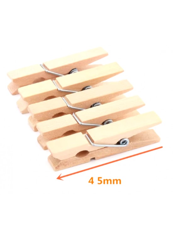 Hm Ahşap Mini Mandal Sade 45mm 6850-10 100 Lü