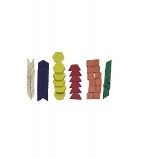 Hobi Eğitim Dünyası Ahşap Tangram Puzzle Blok Seti 60 Parça Hed513