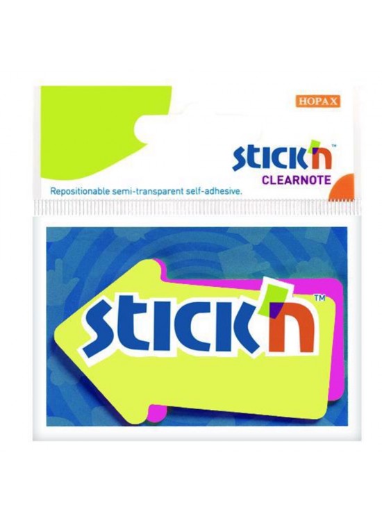 Hopax Stickn 76x50 Ok Şekilli Neon 2 Renk 60 YP 21141 (1 Adet)