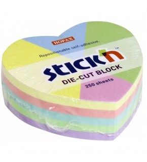 Hopax Stickn Yapışkan Notblok 64x67 Pastel Kalp 250 YP 21835