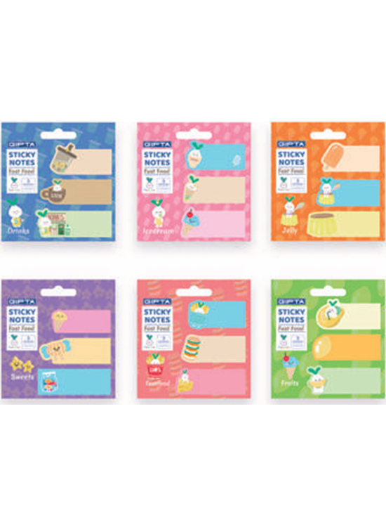 Hopax Stickn Yapışkanlı Not-Delight Notes 20 YP 3 Parça 48 Li Stand K0133