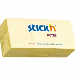 Hopax Stıckn Yapışkanlı Not Kağıdı 100 Yaprak 35x51 Pastel Sarı 21530 (1 Adet)