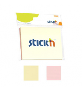 Hopax Stıckn Yapışkanlı Not Kağıdı 100 YP 76x102 2 Pastel Renk 21094 (1 Adet)