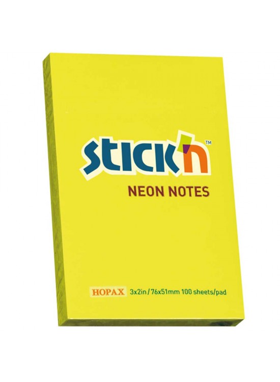 Hopax Stıckn Yapışkanlı Not Kağıdı 100 YP 76x51 Fosforlu Sarı 21132 (1 Adet) Hopax Stıckn Yapışkanlı Not Kağıdı 100 YP 76x51 Fosforlu Sarı 21132 (1 Adet)