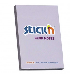 Hopax Stıckn Yapışkanlı Not Kağıdı 100 YP 76x51 Pastel Lila HE21402 (1 Adet)
